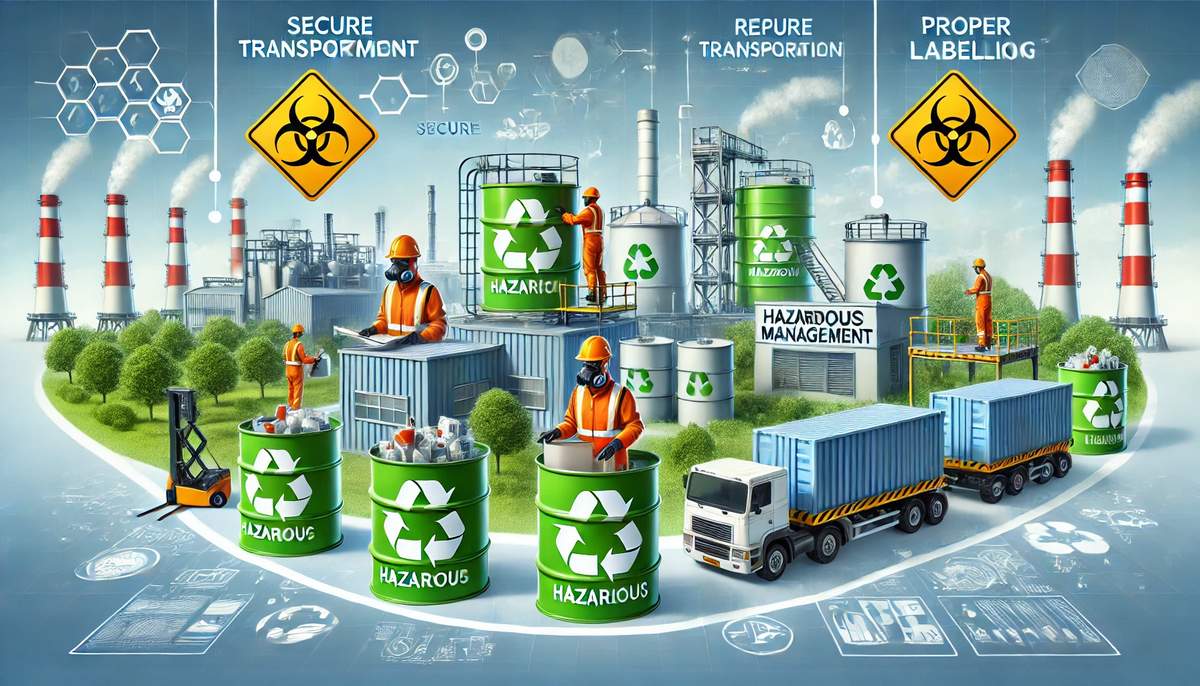 Immagine simbolica sulla gestione dei rifiuti pericolosi a Pavia.